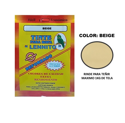 Tinte para Ropa color Beige – Comercial Lennito