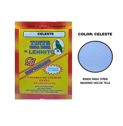 Tinte para Ropa color Celeste – Comercial Lennito