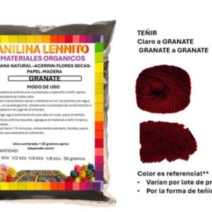 Anilina Orgánica color Granate (vino)