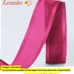 Cinta Organza de 2.5cm x 100yds color fucsia