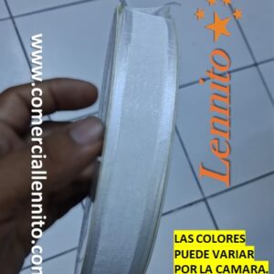 Cinta Organza de 2.5cm x 100yds color Blanco