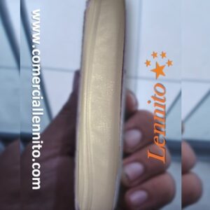 Cinta Organza de 1.5cm x 100yds color Crema