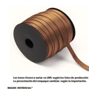 tirante de brasier 6mm color camello x 200 mts - cinta semi elástico