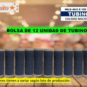 hilos de coser Tubino color Acero x 12 unid
