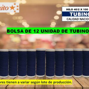 hilos de coser Tubino color Azul Marino x 12 unid