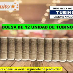hilos de coser Tubino color beige x 12 unidad