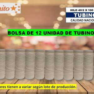 hilos de coser Tubino color crema x 12 unid