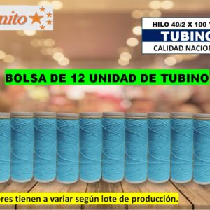 hilos de coser Tubino color turquesa claro x 12 unidad