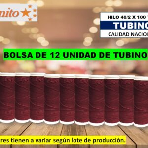 hilos de coser Tubino color vino x 12 unidad