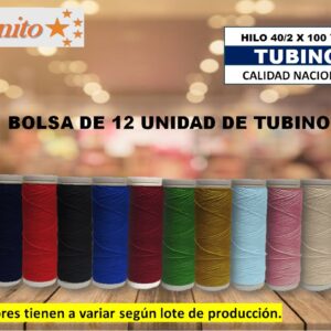 hilos de coser Tubino color multicolor x 12 unidad