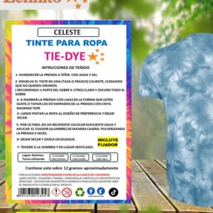 Tie-dye Anilina para Ropa color celeste
