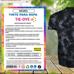 Tie-dye Anilina para Ropa color negro