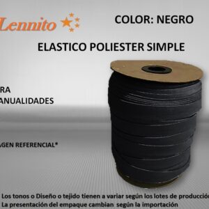 Elástico Polyester simple de 1.5cm Color Negro