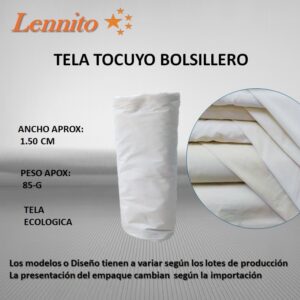 TELA TOCUYO BOLSILLERO COLOR NATURAL X METRO