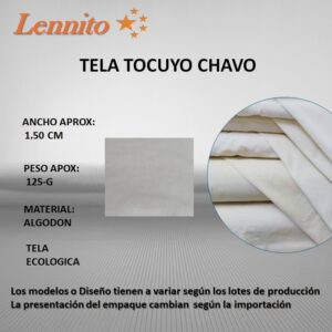 TELA TOCUYO CHAVO COLOR NATURAL X METRO