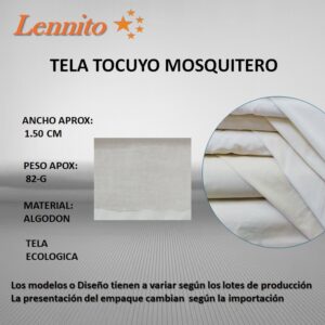 TELA TOCUYO MOSQUITERO COLOR NATURAL X METRO