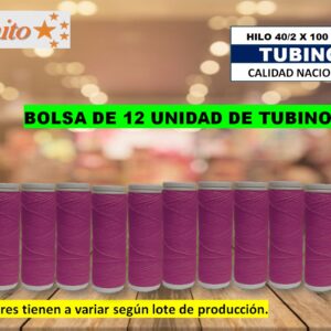 hilos de coser Tubino color fucsia x 12 unidad