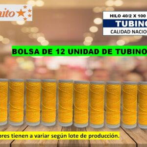 hilos de coser Tubino color oro girasol x 12 unidad