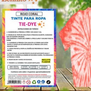 Tie-dye Anilina para Ropa color rojo coral