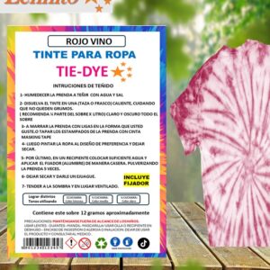 Tie-dye Anilina para Ropa rojo vino