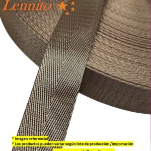 CINTA RIGIDA SATINADO TEJIDO ESPIGA COLOR BEIGE ARENA DE 2.5 CM X 40 yds