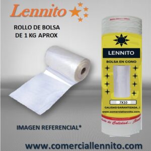 Bolsa transparente desglosables en rollo 7"x10" s/m