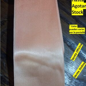cinta brillosa Poliéster de una cara de 7.5cm color melón Por metros