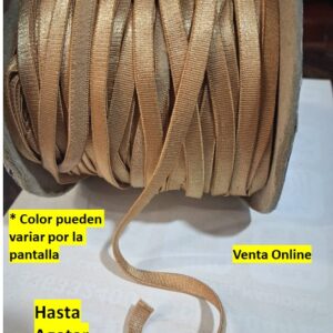 cinta Elástico Poliéster de 6mm dorado Por metros