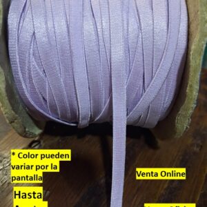 cinta Elástico Poliéster de 6mm lila Por metros