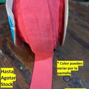cinta Elástico Poliéster microfibra de 2cm coral Por metros