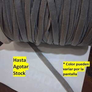 cinta Elástico Poliéster de 6mm plomo gris Por metros