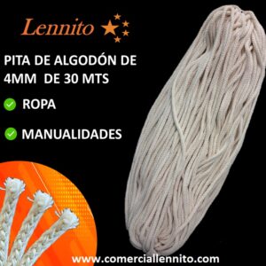 PITA DE ALGODÓN DELGADA DE 4MM x 35 yds