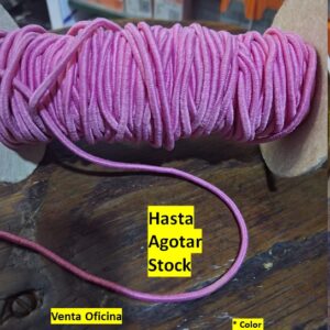 pita ovalada elástica Poliéster de 2mm color chicle x metro