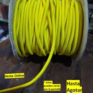 pita ovalada elástica Poliéster de 3.8mm color amarillo brasil x metro