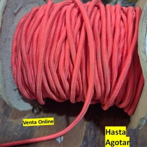 pita ovalada elástica Poliéster de 3mm color coral x metro