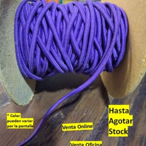 pita ovalada elástica Poliéster de 3mm color morado x metro
