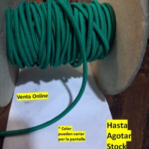 pita ovalada elástica Poliéster de 3mm color verde jade x metro