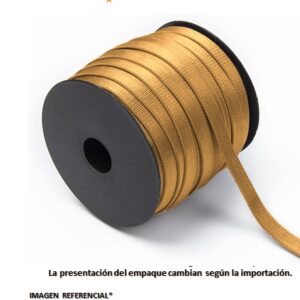 tirante de brasier 6mm color dorado x 200 mts - cinta semi elástico