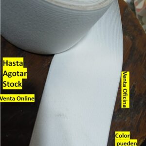 elástico blanco mercializado de 8 cm x metro