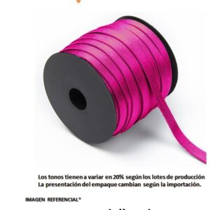 tirante de brasier 6mm color fucsia x 200 mts - cinta semi elástico