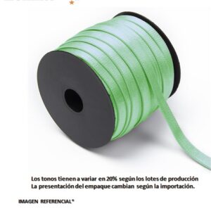 tirante de brasier 6mm color verde agua x 200 mts - cinta semi elástico