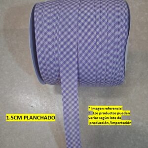 Sesgo Vichy de 1.5 cm color lila x 50 YDS