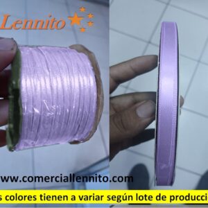 CINTA SATINADA DELGADA X ROLLO DE 100 MTS COLOR LILA