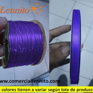 CINTA SATINADA DELGADA X ROLLO DE 100 MTS COLOR MORADO