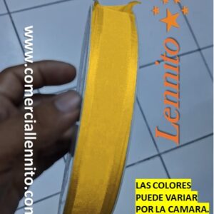 Cinta Organza de 2.5cm x 100yds color Amarillo