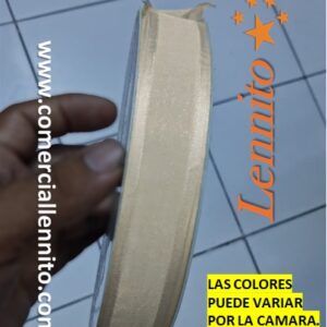 Cinta Organza de 2.5cm x 100yds color crema