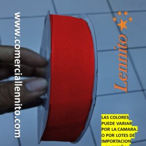 Cinta Organza de 4cm x 100yds color rojo