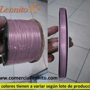 CINTA SATINADA DELGADA X ROLLO DE 100 MTS COLOR PALO ROSA