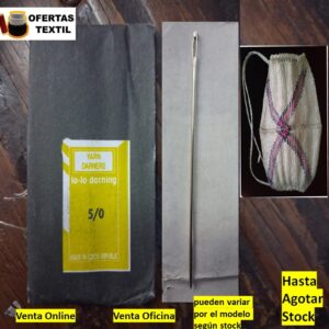 aguja de mano n°5 para coser capotera sobre de 10 unid