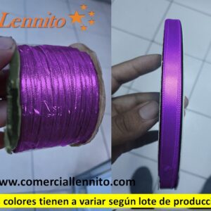 CINTA SATINADA DELGADA X ROLLO DE 100 MTS COLOR BARNY